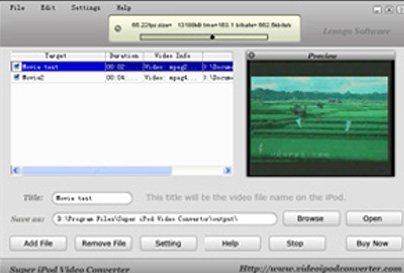 Super iPod Video Converter version 007 screenshot